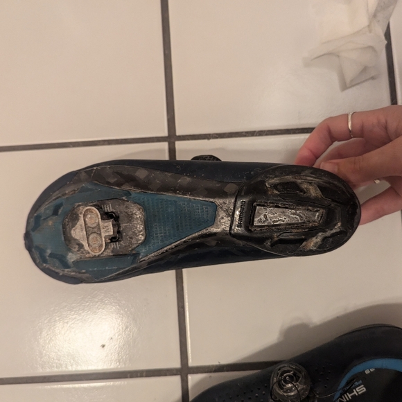 Shimano SH-RX800 Gravel Carbon Cycling Shoes EU 39 Women's Navy - Picture 5 of 9